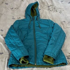 Title Nine Blue Jacket with Green Lining - size Medium